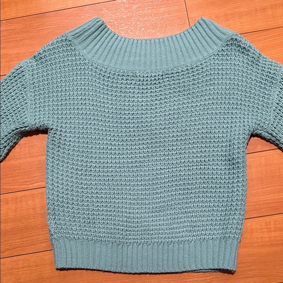 Cozy Teal Cable Knit Sweater - Picture 7 of 7